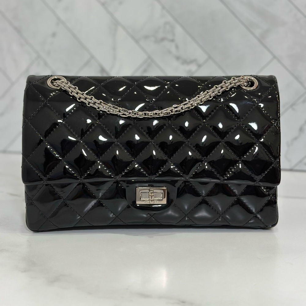 CHANEL Patent 2.55 Reissue Flap Black Sold Out #4546